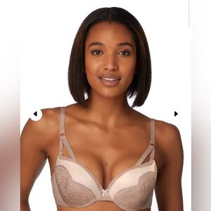 Maidenform Push Up & In Underwire Bra - 32B - Evening Blush w/Rose Petal Cream